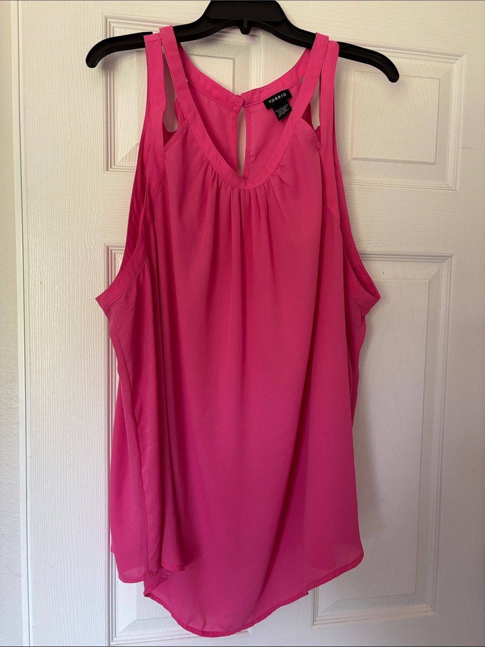 Torrid Pink Sleeveless Chiffon Tank Top